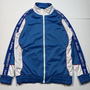 Numero 00 x Lotto Track Jacket Mens Large Blue White Full Zip Athletic Retro
